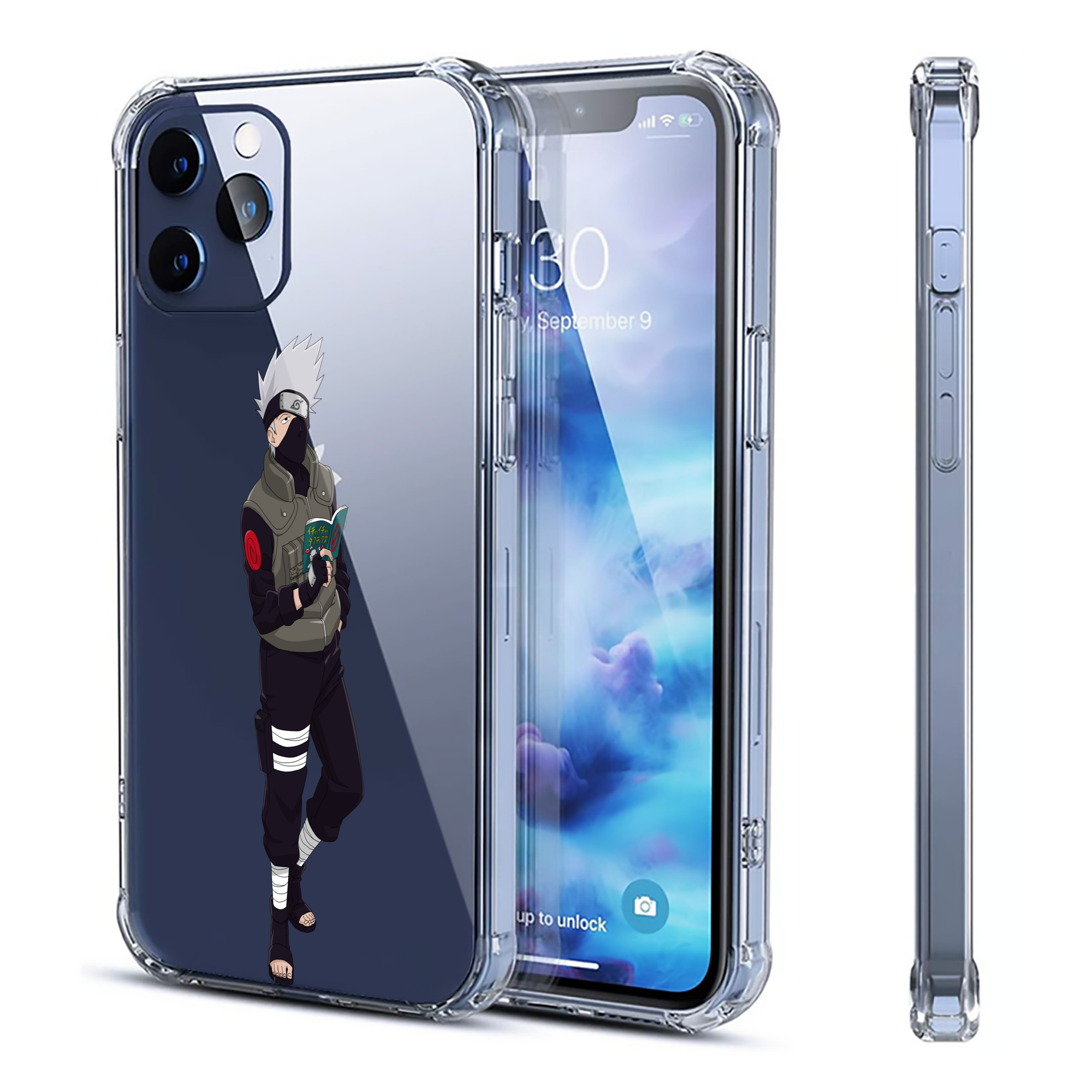 （画像用） NARUTO -ナルト- はたけ カカシ Hatake Kakashi 【iPhone 12シリーズ対応】透明スマホケース（クリアソフトケース）